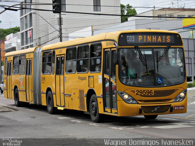 Viação Piraquara 29596 na cidade de Curitiba, Paraná, Brasil, por Wagner Domingos Ivanesken. ID da foto: 4527090.