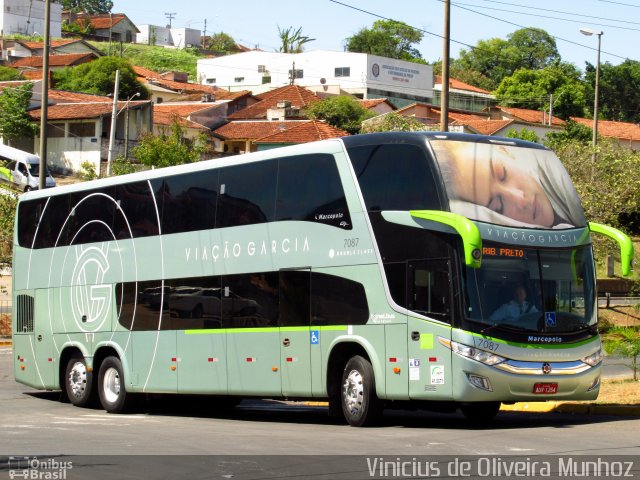Viação Garcia 7087 na cidade de Bauru, São Paulo, Brasil, por Vinicius de Oliveira Munhoz. Número da foto: #4528201.