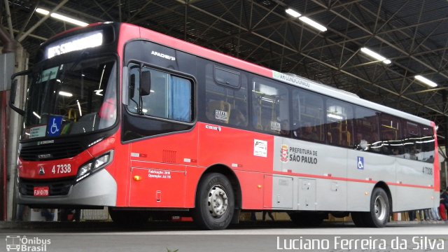 Pêssego Transportes 4 7338 na cidade de São Paulo, São Paulo, Brasil, por Luciano Ferreira da Silva. ID da foto: 4528415.