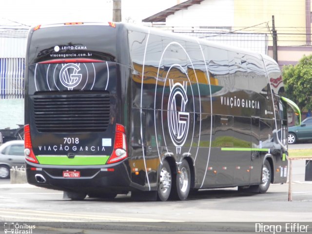 Viação Garcia 7018 na cidade de Londrina, Paraná, Brasil, por Diego Eifler. ID da foto: 4529595.