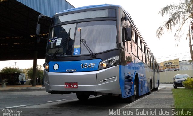 VB Transportes e Turismo 1447 na cidade de Campinas, São Paulo, Brasil, por Matheus Gabriel dos Santos. Número da foto: #4530945.