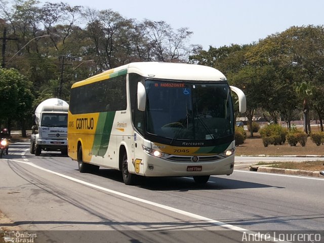 Empresa Gontijo de Transportes 7045 na cidade de Ipatinga, Minas Gerais, Brasil, por André Lourenço de Freitas. ID da foto: 4531406.