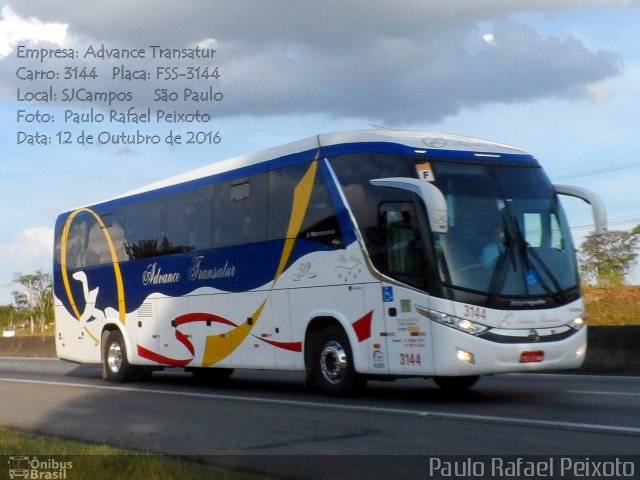 Advance Transatur 3144 na cidade de São José dos Campos, São Paulo, Brasil, por Paulo Rafael Peixoto. Número da foto: #4531170.