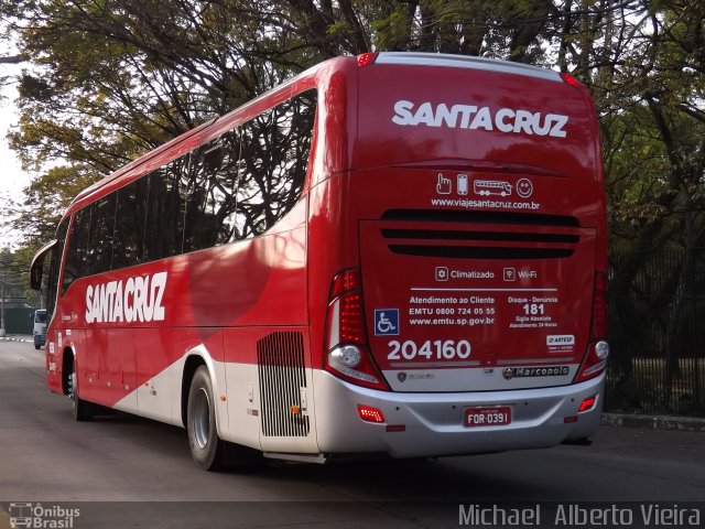 Viação Santa Cruz 204160 na cidade de São Paulo, São Paulo, Brasil, por Michael  Alberto Vieira. Número da foto: #4533915.