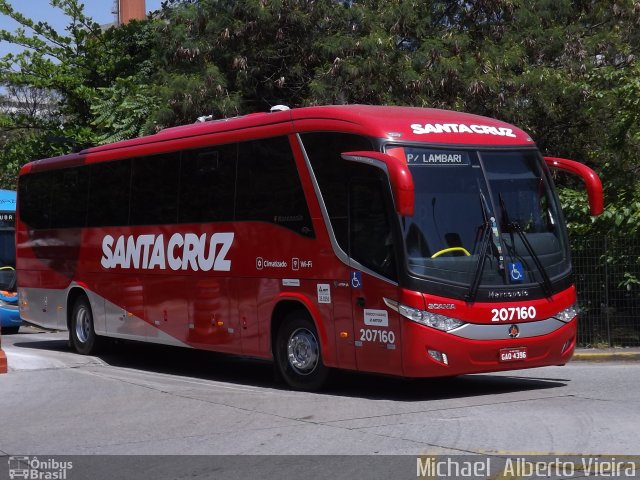 Viação Santa Cruz 207160 na cidade de São Paulo, São Paulo, Brasil, por Michael  Alberto Vieira. Número da foto: #4533934.