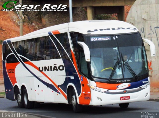 Expresso União 10263 na cidade de Belo Horizonte, Minas Gerais, Brasil, por César Ônibus. ID da foto: 4534463.