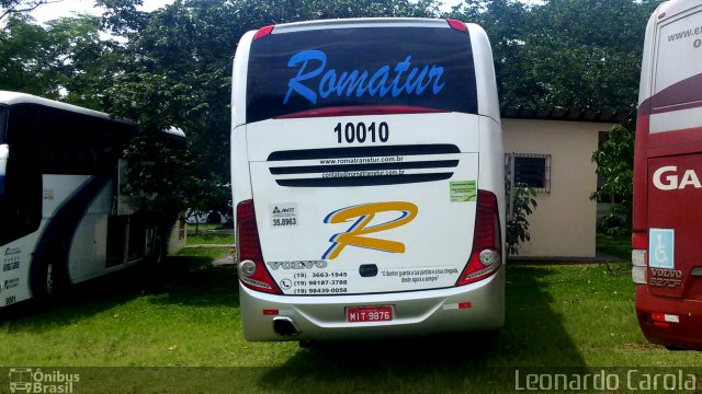 Romatur Transportadora Turística 10010 na cidade de Pirassununga, São Paulo, Brasil, por Leonardo Carola. Número da foto: #4538059.