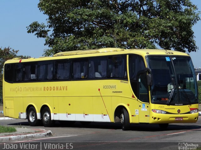 Viação Itapemirim 7005 na cidade de Vitória, Espírito Santo, Brasil, por João Victor. ID da foto: 4537156.