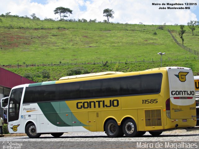 Empresa Gontijo de Transportes 11585 na cidade de João Monlevade, Minas Gerais, Brasil, por Mairo de Magalhães. ID da foto: 4536735.