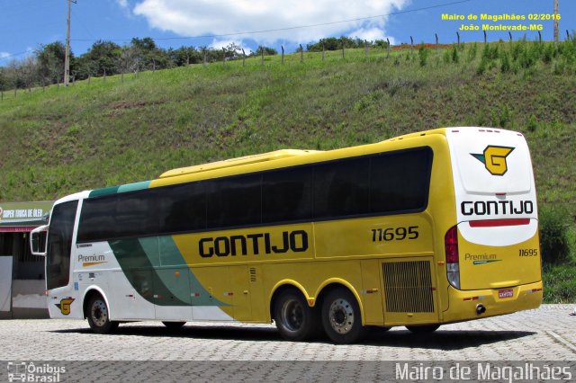 Empresa Gontijo de Transportes 11695 na cidade de João Monlevade, Minas Gerais, Brasil, por Mairo de Magalhães. Número da foto: #4539405.
