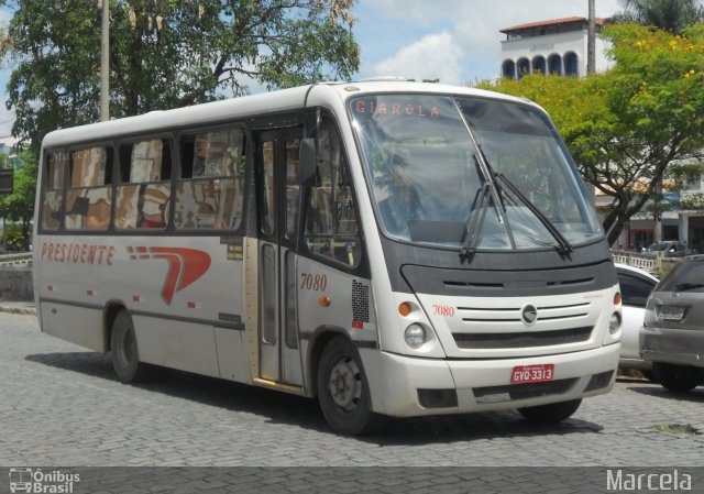 Viação Presidente 7080 na cidade de São João del Rei, Minas Gerais, Brasil, por Marcela Sousa. ID da foto: 4538919.