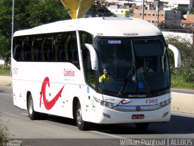 Coletivo Transportes 1507 na cidade de Caruaru, Pernambuco, Brasil, por Willian Pontual. ID da foto: 4541041.