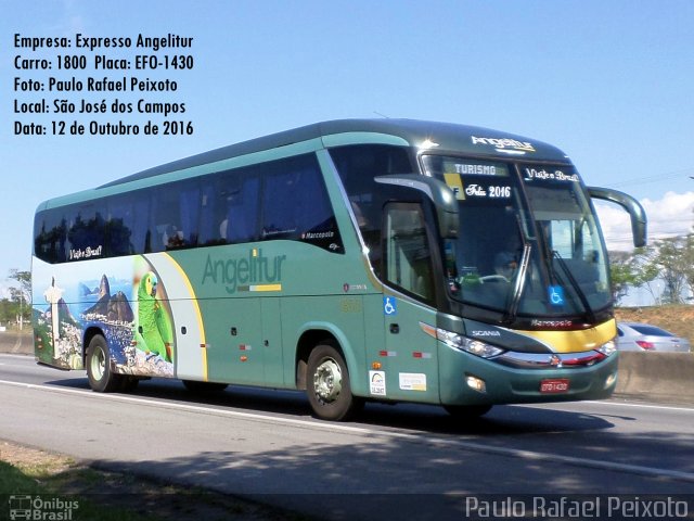 Expresso Angelitur 1800 na cidade de São José dos Campos, São Paulo, Brasil, por Paulo Rafael Peixoto. Número da foto: #4538906.