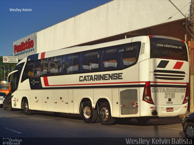 Auto Viação Catarinense 3115 na cidade de Sorocaba, São Paulo, Brasil, por Weslley Kelvin Batista. Número da foto: #4539374.
