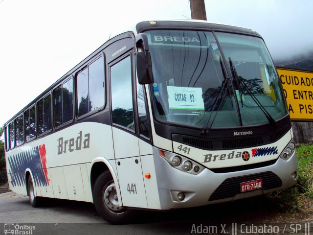 Breda Transportes e Serviços 441 na cidade de Cubatão, São Paulo, Brasil, por Adam Xavier Rodrigues Lima. ID da foto: 4542035.