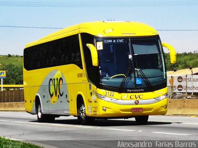CVC Turismo 3122 na cidade de Aparecida, São Paulo, Brasil, por Alexsandro  Farias Barros. Número da foto: #4541872.