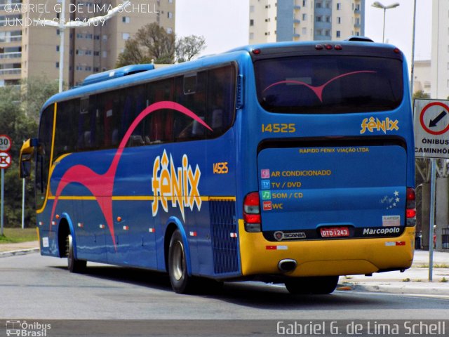 Rápido Expresso Fênix Viação 14525 na cidade de Jundiaí, São Paulo, Brasil, por Gabriel Giacomin de Lima. ID da foto: 4501131.