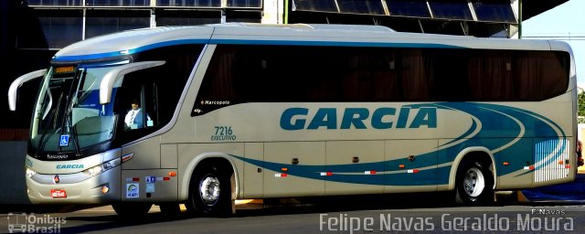 Viação Garcia 7216 na cidade de Londrina, Paraná, Brasil, por Felipe Navas Geraldo Moura . ID da foto: 4501720.