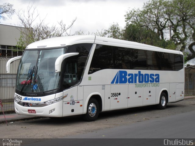 Barbosa Transportes e Turismo 3560 na cidade de Curitiba, Paraná, Brasil, por Paulo Roberto Chulis. Número da foto: #4501883.