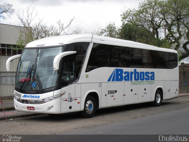 Barbosa Transportes e Turismo 3560 na cidade de Curitiba, Paraná, Brasil, por Paulo Roberto Chulis. ID da foto: 4501883.