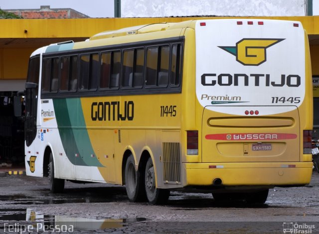 Empresa Gontijo de Transportes 11445 na cidade de Feira de Santana, Bahia, Brasil, por Felipe Pessoa de Albuquerque. ID da foto: 4501899.