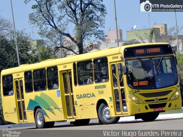 Viação Garcia 7549 na cidade de Maringá, Paraná, Brasil, por Victor Hugo Guedes Pereira. ID da foto: 4501570.