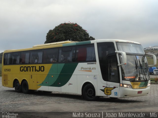 Empresa Gontijo de Transportes 12590 na cidade de João Monlevade, Minas Gerais, Brasil, por Natã  Souza. Número da foto: #4547031.