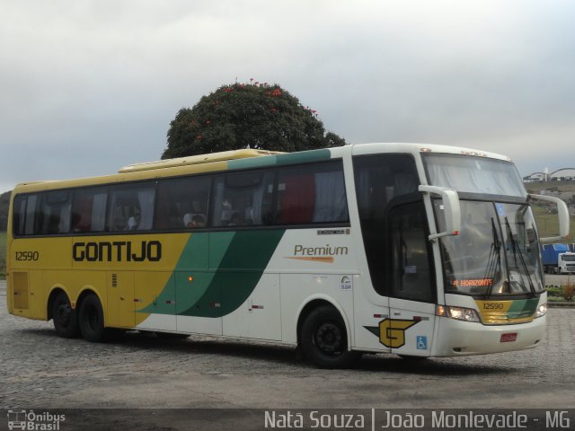 Empresa Gontijo de Transportes 12590 na cidade de João Monlevade, Minas Gerais, Brasil, por Natã  Souza. ID da foto: 4547031.