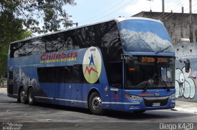 Chilebus Internacional 111 na cidade de São Paulo, São Paulo, Brasil, por Diego K420 . Número da foto: #4547227.