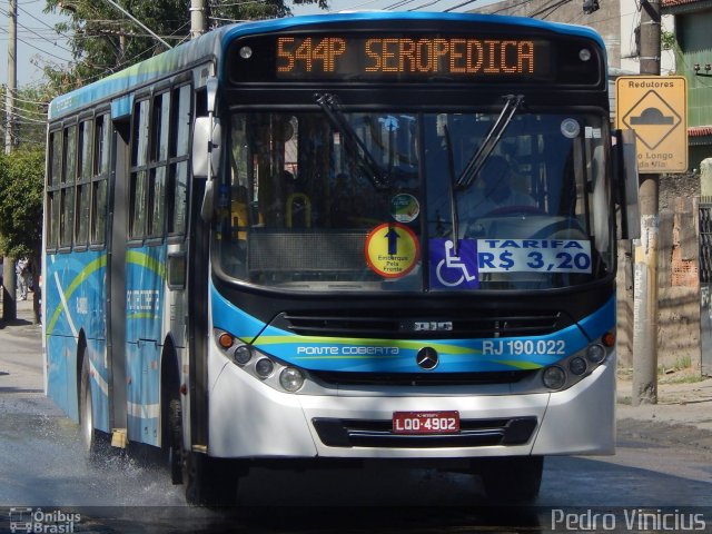Viação Ponte Coberta RJ 190.022 na cidade de Mesquita, Rio de Janeiro, Brasil, por Pedro Vinicius. Número da foto: #4546579.