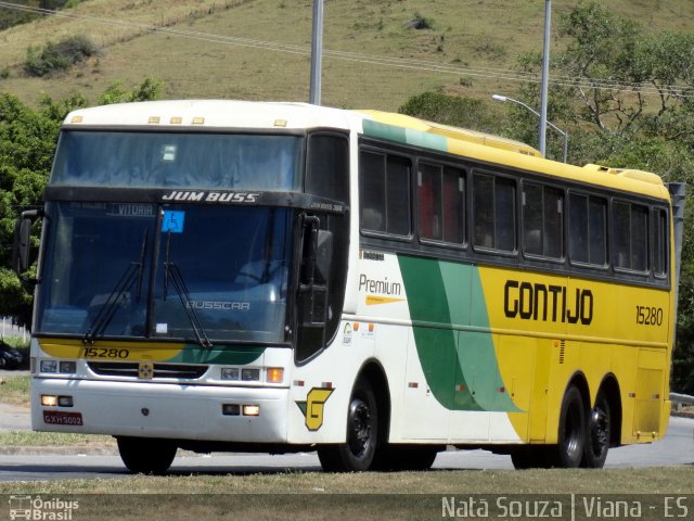 Empresa Gontijo de Transportes 15280 na cidade de Viana, Espírito Santo, Brasil, por Natã  Souza. ID da foto: 4547042.