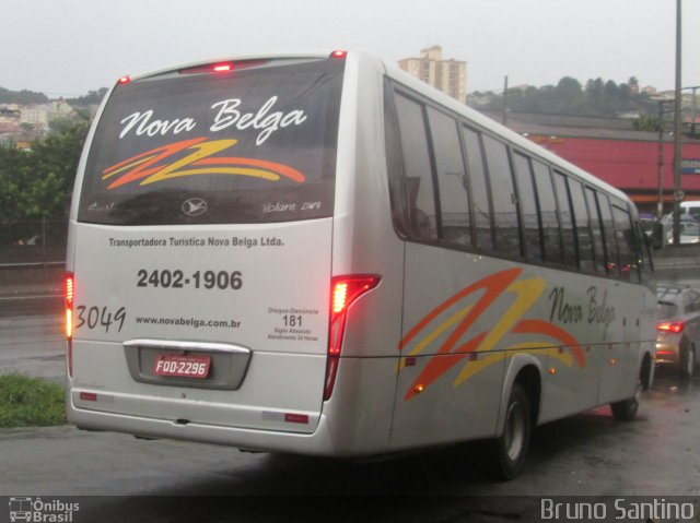 Nova Belga Transportadora Turística 3049 na cidade de Taboão da Serra, São Paulo, Brasil, por Bruno Santino. Número da foto: #4546510.