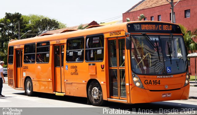 Viação Cidade Sorriso GA164 na cidade de Curitiba, Paraná, Brasil, por Cristiano Soares da Silva. ID da foto: 4546480.