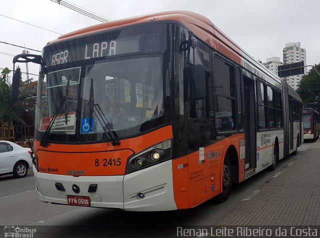 Viação Gato Preto 8 2415 na cidade de São Paulo, São Paulo, Brasil, por Antonio Ribeiro da Costa. ID da foto: 4547023.