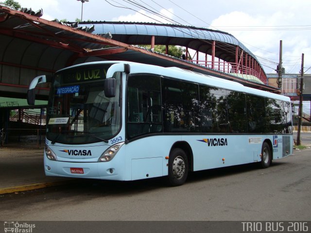 VICASA - Viação Canoense S.A. 3553 na cidade de Canoas, Rio Grande do Sul, Brasil, por Fabiano Zimmer. Número da foto: #4546567.