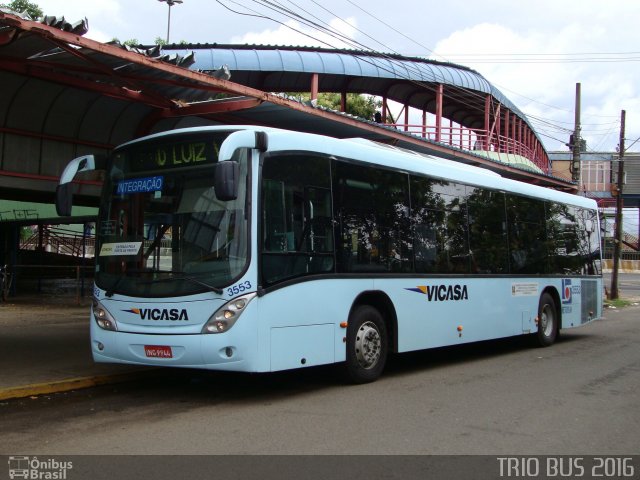 VICASA - Viação Canoense S.A. 3553 na cidade de Canoas, Rio Grande do Sul, Brasil, por Fabiano Zimmer. ID da foto: 4546567.