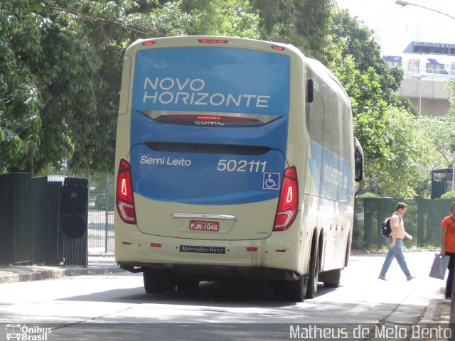 Viação Novo Horizonte 502111 na cidade de São Paulo, São Paulo, Brasil, por Matheus de Melo Bento. ID da foto: 4550091.