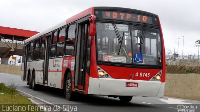 Express Transportes Urbanos Ltda 4 8745 na cidade de São Paulo, São Paulo, Brasil, por Luciano Ferreira da Silva. Número da foto: #4550060.