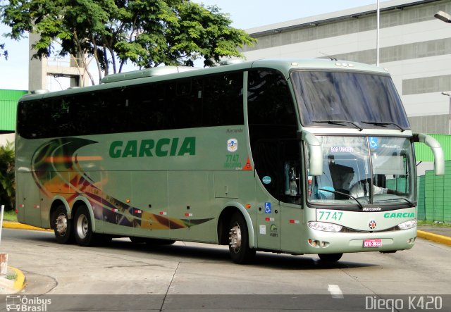 Viação Garcia 7747 na cidade de São Paulo, São Paulo, Brasil, por Diego K420 . ID da foto: 4549083.