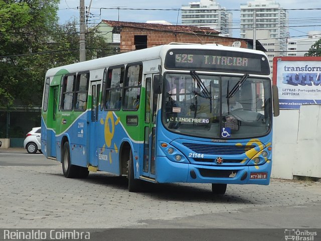 Santa Zita Transportes Coletivos 21144 na cidade de Vila Velha, Espírito Santo, Brasil, por Reinaldo Coimbra. Número da foto: #4550135.
