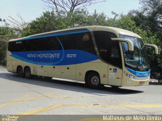 Viação Novo Horizonte 502111 na cidade de São Paulo, São Paulo, Brasil, por Matheus de Melo Bento. Número da foto: #4550056.