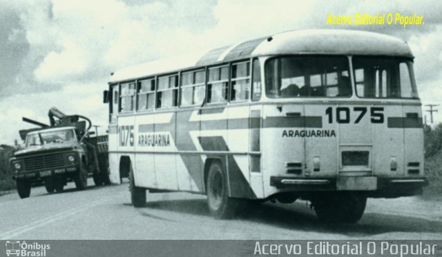 Viação Araguarina 1075 na cidade de Goiânia, Goiás, Brasil, por Carlos Júnior. ID da foto: 4554138.