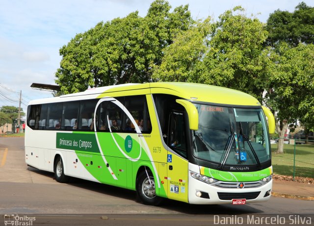 Expresso Princesa dos Campos 6679 na cidade de Cascavel, Paraná, Brasil, por Danilo Marcelo Silva. ID da foto: 4553714.