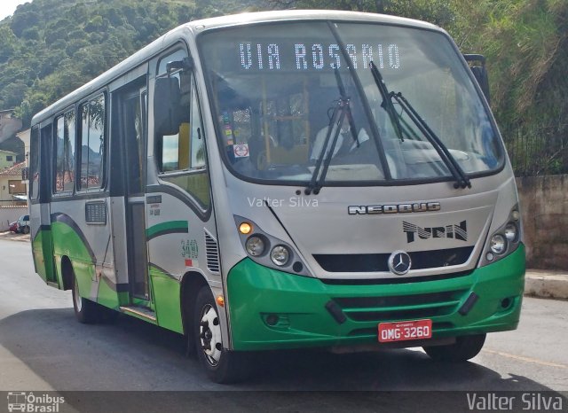 Turin Transportes 3410 na cidade de Ouro Preto, Minas Gerais, Brasil, por Valter Silva. ID da foto: 4553755.