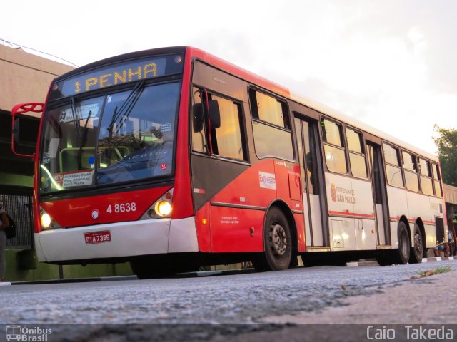 Express Transportes Urbanos Ltda 4 8638 na cidade de São Paulo, São Paulo, Brasil, por Caio  Takeda. Número da foto: #4554081.