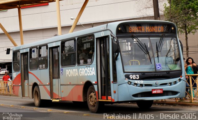 VCG - Viação Campos Gerais 983 na cidade de Ponta Grossa, Paraná, Brasil, por Cristiano Soares da Silva. Número da foto: #4553594.