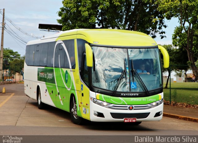 Expresso Princesa dos Campos 6683 na cidade de Cascavel, Paraná, Brasil, por Danilo Marcelo Silva. ID da foto: 4553729.