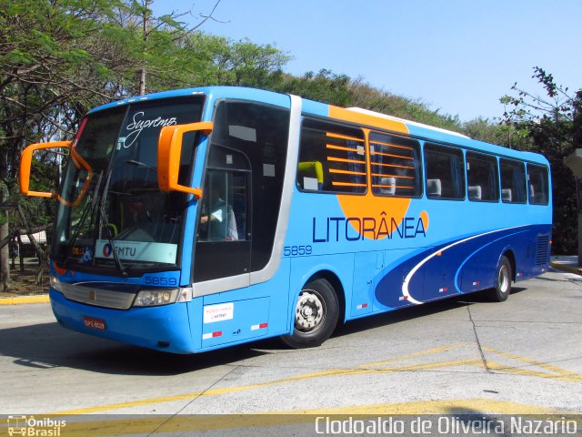 Litorânea Transportes Coletivos 5859 na cidade de São Paulo, São Paulo, Brasil, por Clodoaldo de Oliveira Nazário. ID da foto: 4558573.