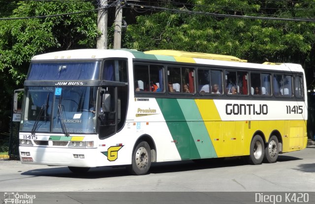 Empresa Gontijo de Transportes 11415 na cidade de São Paulo, São Paulo, Brasil, por Diego K420 . ID da foto: 4560139.