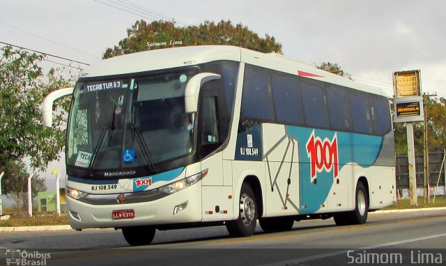 Auto Viação 1001 RJ 108.549 na cidade de Campos dos Goytacazes, Rio de Janeiro, Brasil, por Saimom  Lima. Número da foto: #4561507.